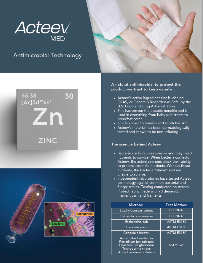 Acteev MED TDS Antimicrobial Technology